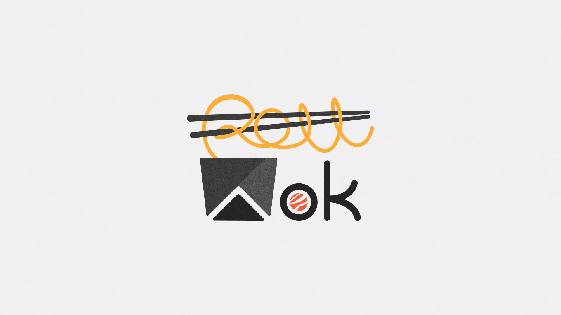 Разработка логотипа суши-бара «Roll Wok Club» в Россоши